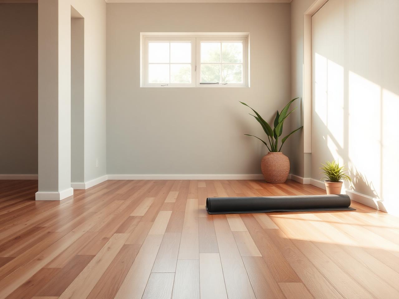 Calm studio with sunlight
